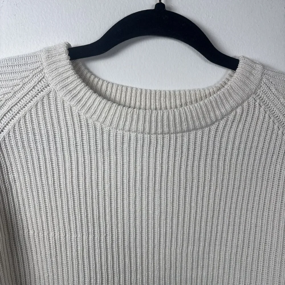 VTG 90s Rockport sweater Men's/ Unisex cream Ribbed knit 84% Cotton 16% Nylon XL